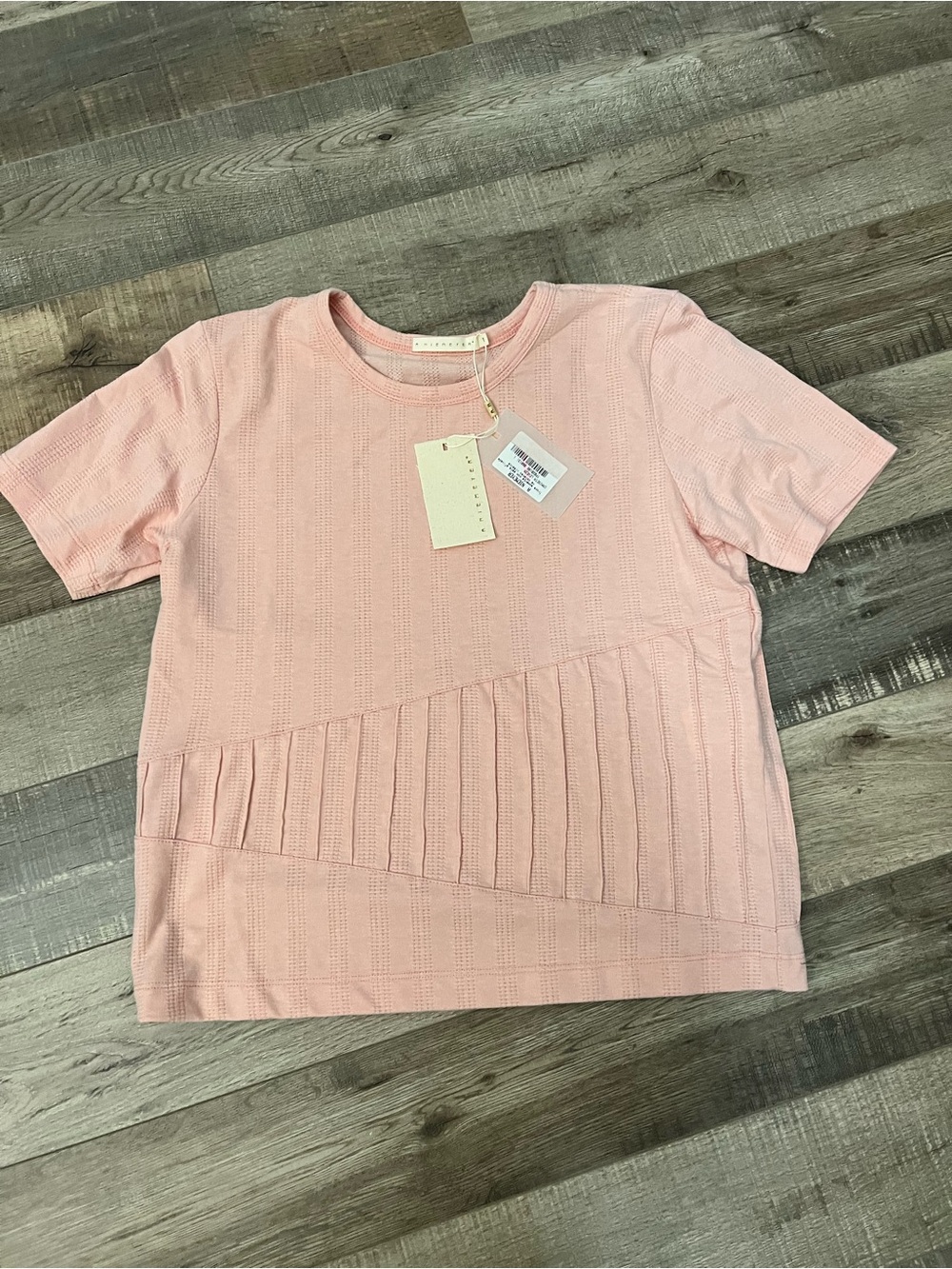 A. Niemeyer Pink Textured Knit Short Sleeve Top NWT Size 1